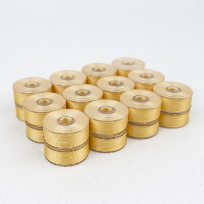 Hovedbilde 12stk ferdigspolet undertråd soft gold, DB138
