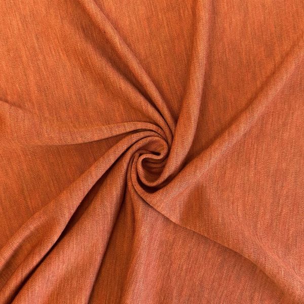 Hovedbilde Merinoull-interlock, melert oransj