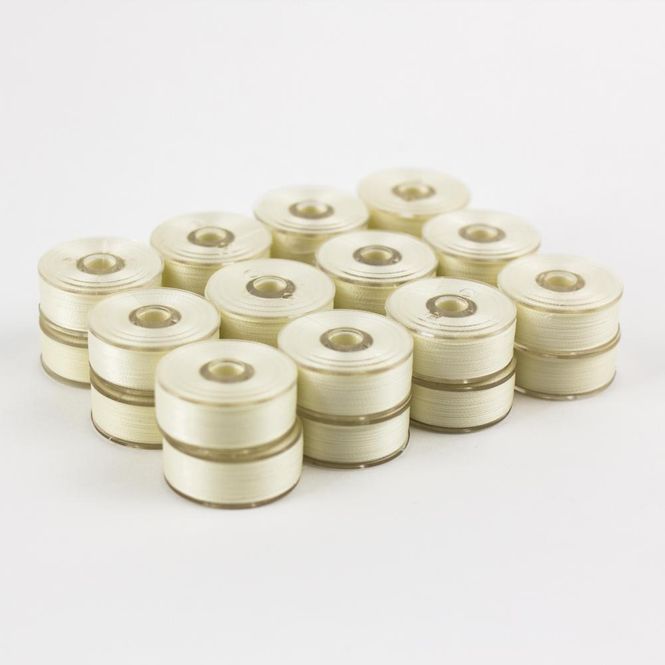 Hovedbilde 12stk ferdigspolet undertråd antique white, DB112