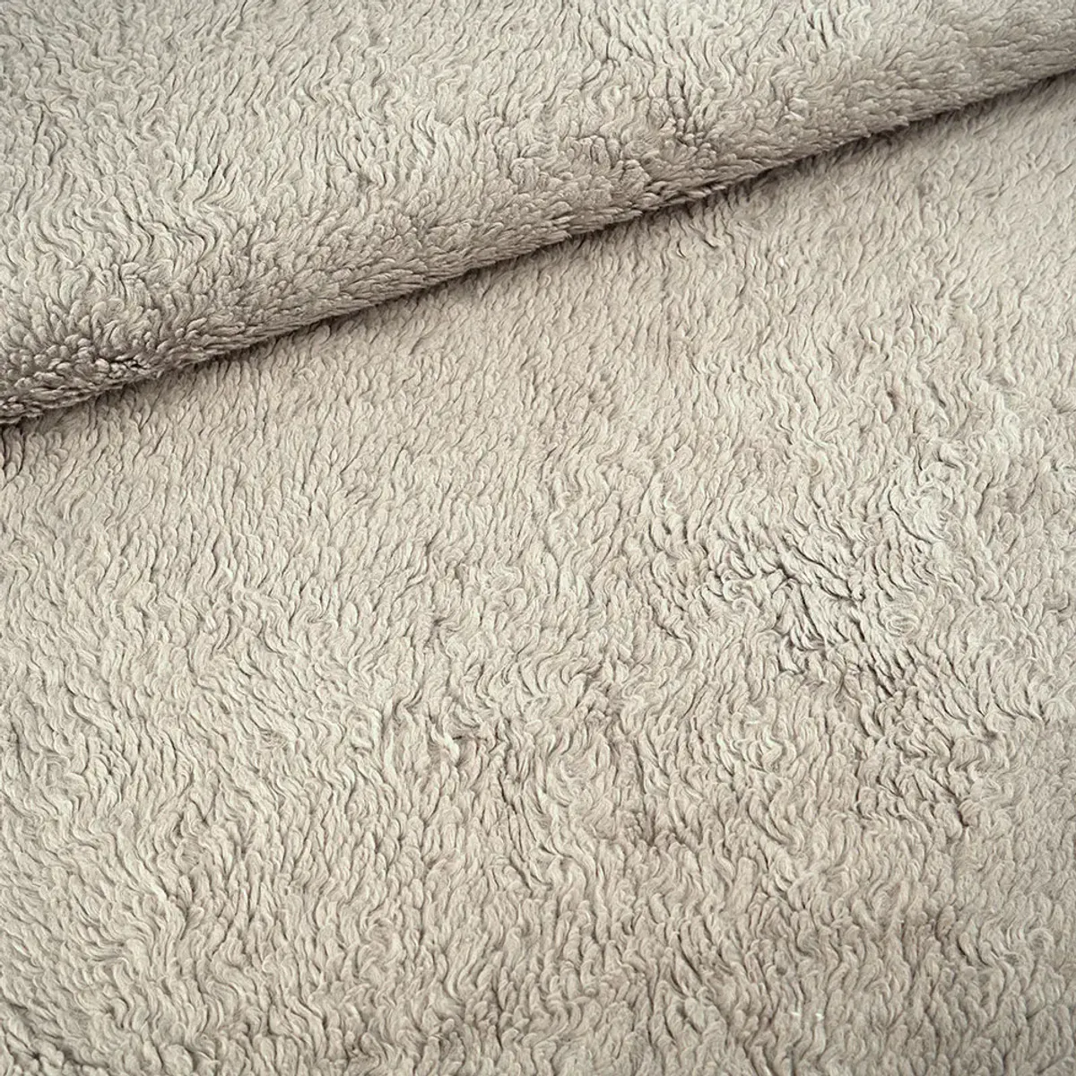 NYHET! Teddystoff 100% bomull, sølvgrå