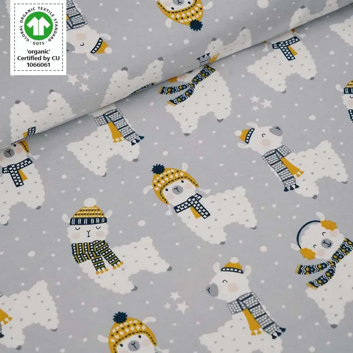 Økologisk bomulljersey, vinterllama