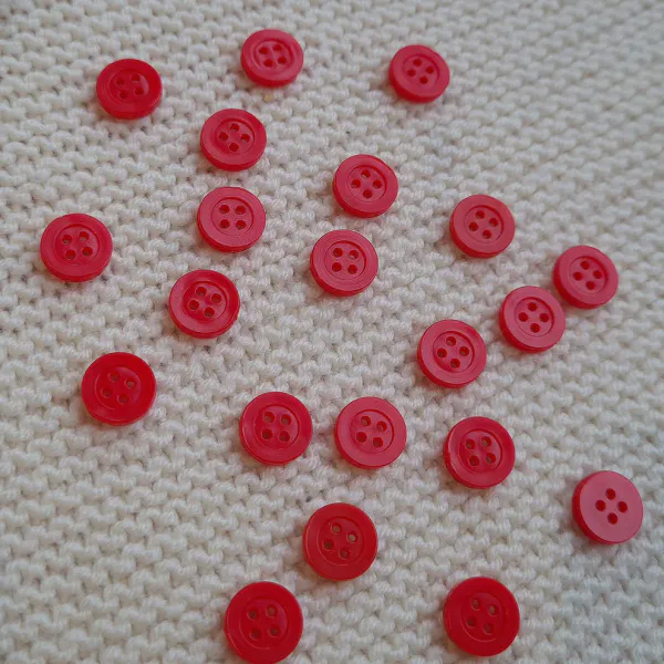 Hovedbilde Knappi 11mm, Kavli-rød
