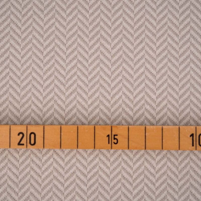 Økologisk bomullsjacquard, herringbone sølvgrå