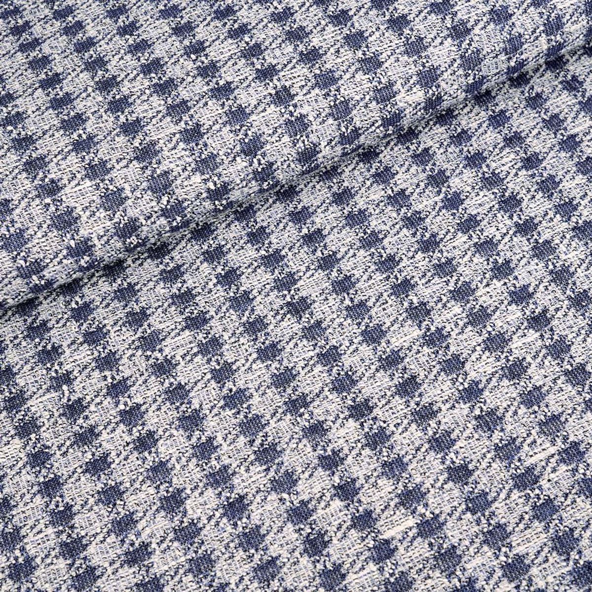 Økologisk bouclé, china blue