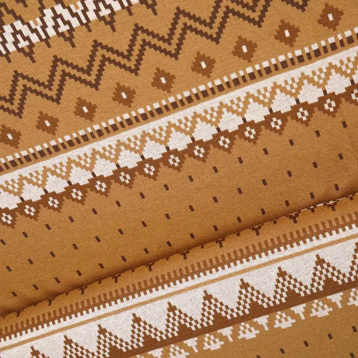 RAPPORT! Økologisk bomullsjacquard, Cosy Winter brun